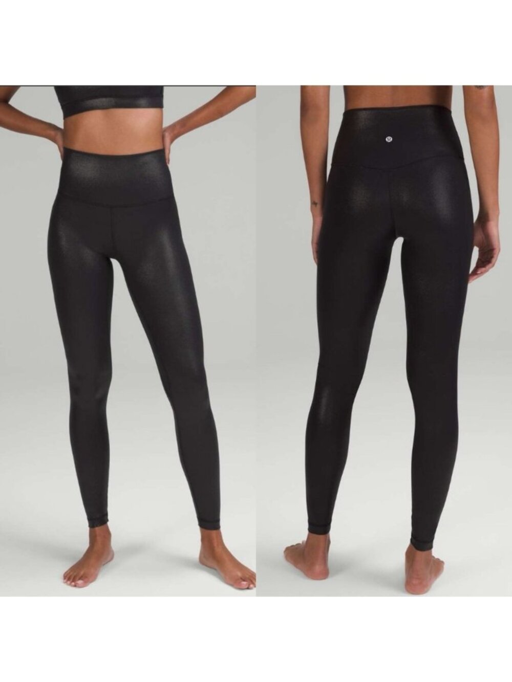 Lululemon Align High-Rise Pant 28” Shine Radiate Foil Print Black